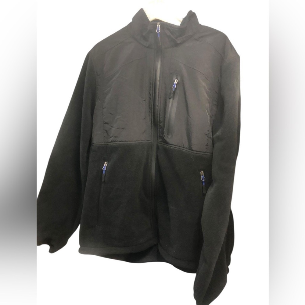 Black Rivet Black Polartec Jacket